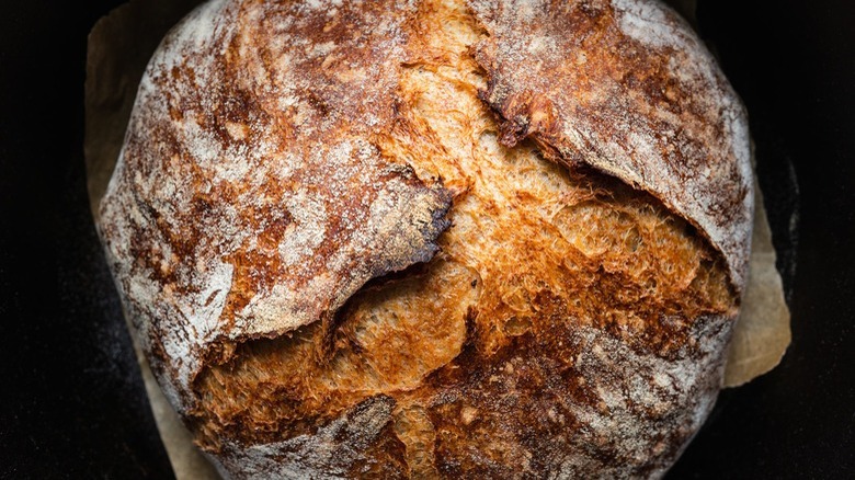 loaf of homemade rye bread