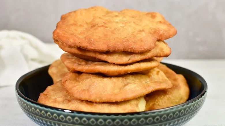 stacked native american fly bread