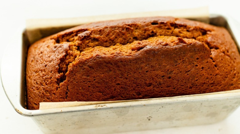 loaf of pumpkin bread