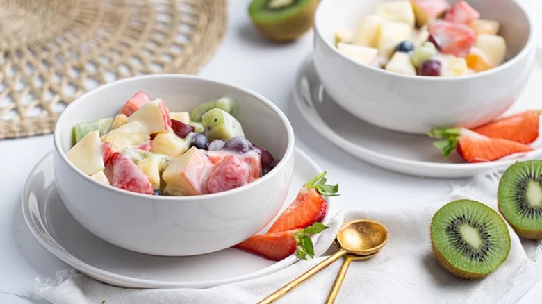 bowls of fruit salad