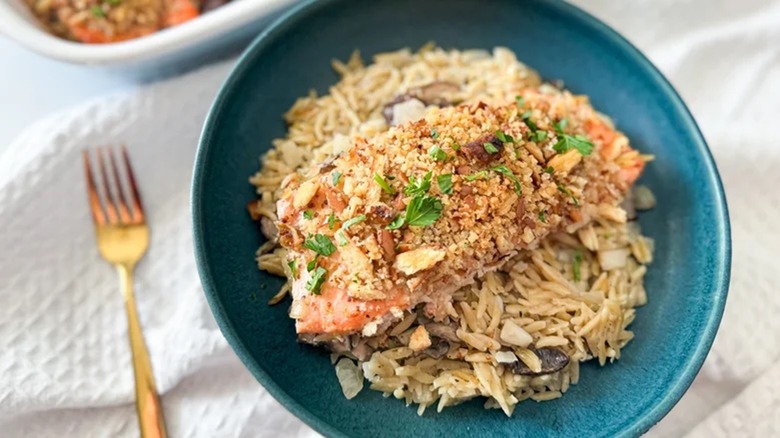 salmon and orzo