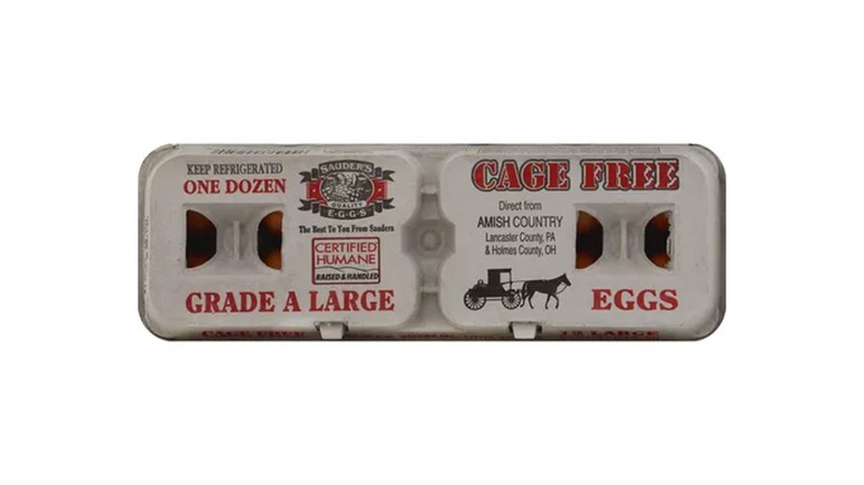 carton of Sauder's eggs