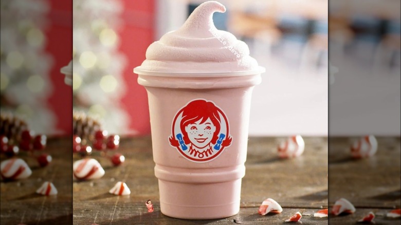 Wendy's peppermint milkshake