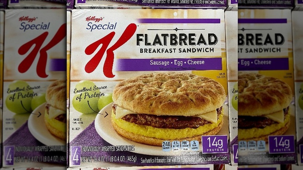 Kellogg's Special K Flatbread Sandwich Sausage Egg & Cheese