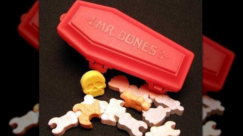 Mr. Bones skeleton candy coffin