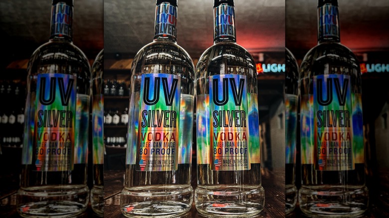 bottle of UV vodka