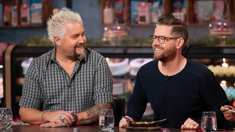 Guy Fieri and Richard Blais judging GGG