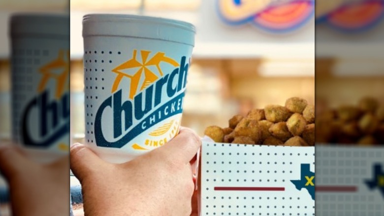 Church's Chicken cup with side