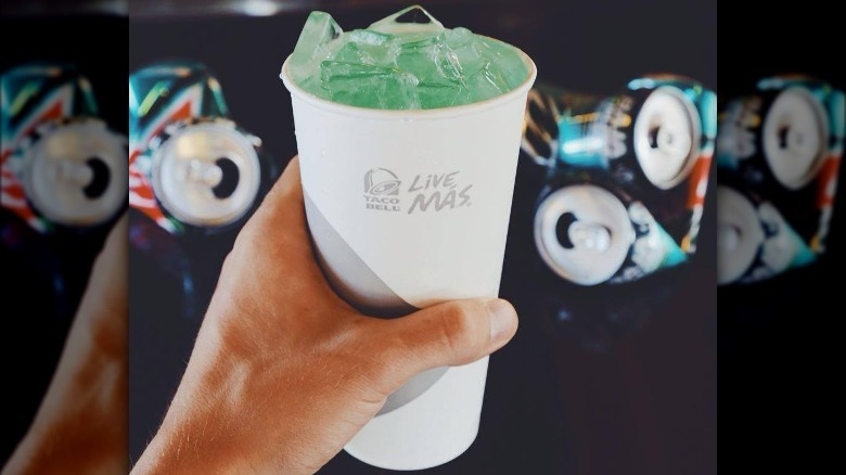 Taco Bell drink with ice