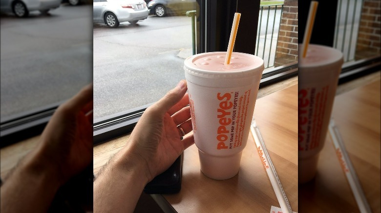 Popeye's soda cup