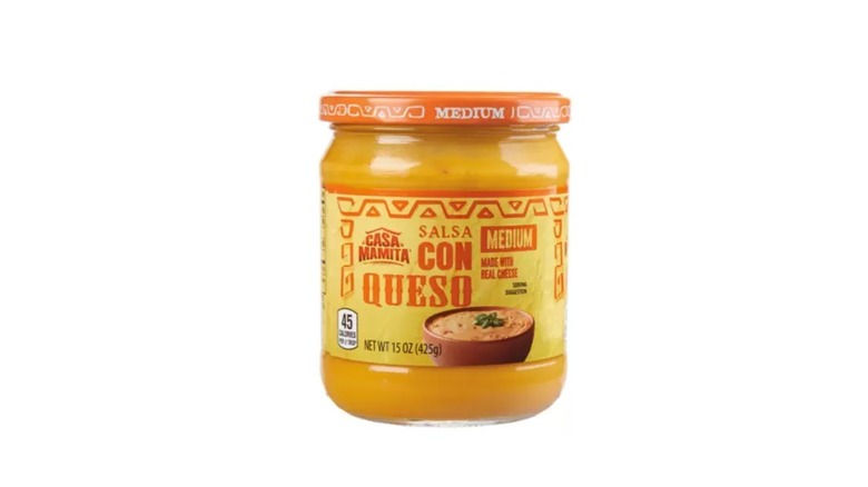 jar of queso cheese sauce