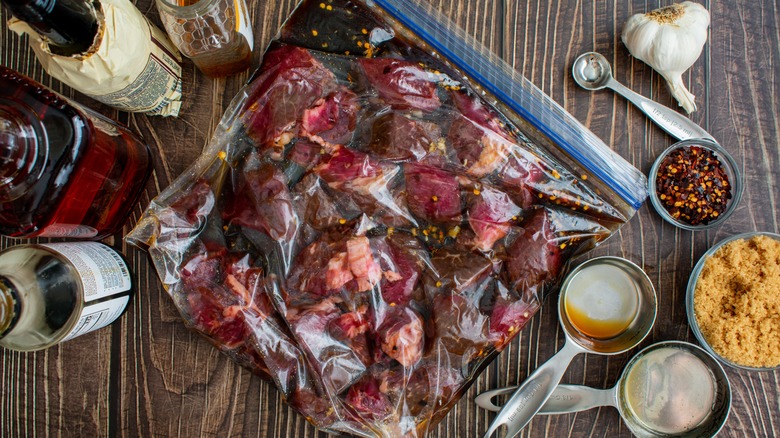 marinating steak tips