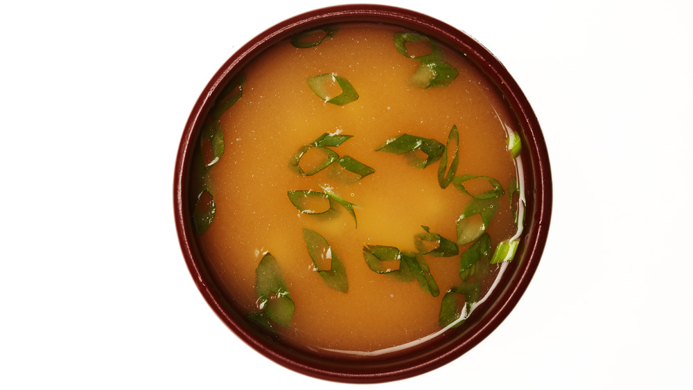 a bowl of Japanese Miso soup