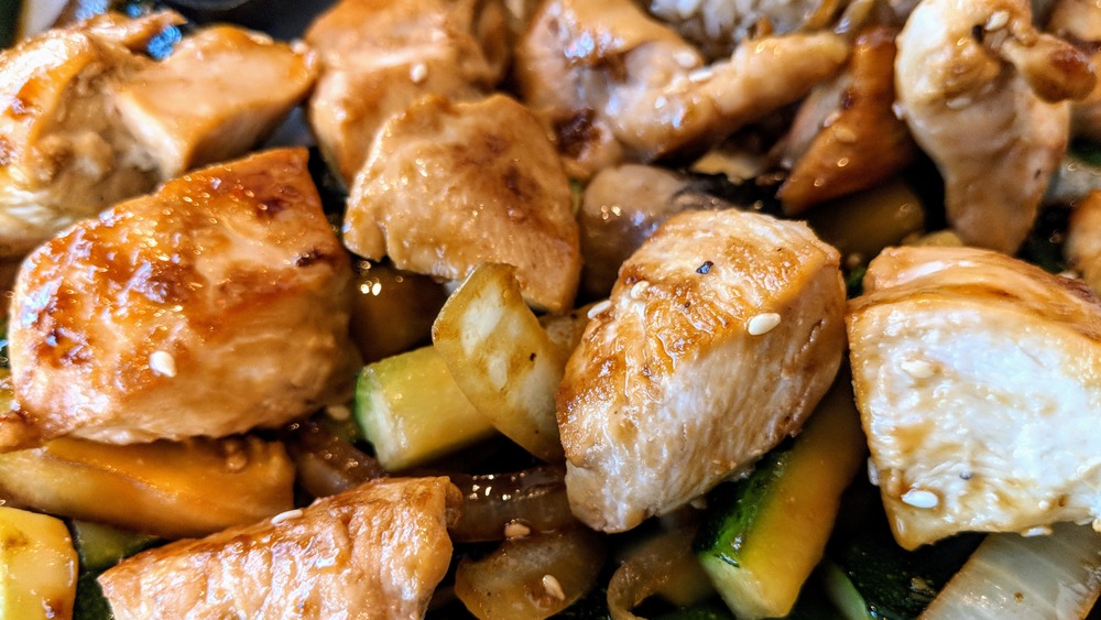 Asian grilled chicken with veggies