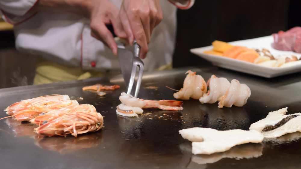 Grilled shrimp at hibachi restaurant