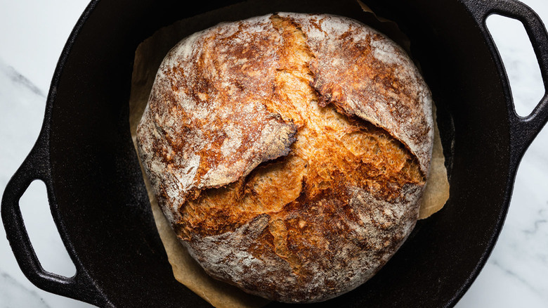 Bread loaf in Dutch oven