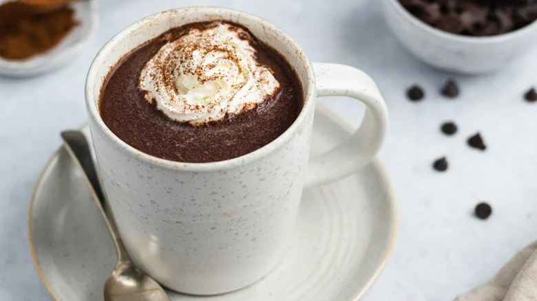 Mug of spiced hot chocolate 