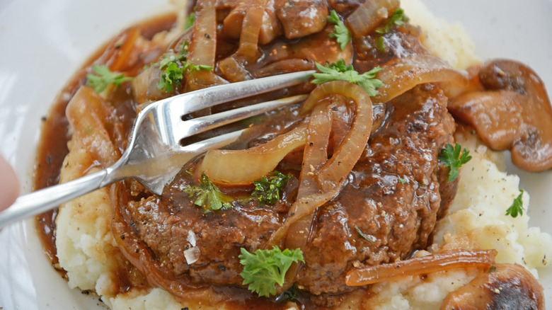 Salisbury steak with potatoes