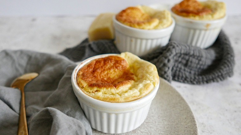 individual-sized cheese souffles