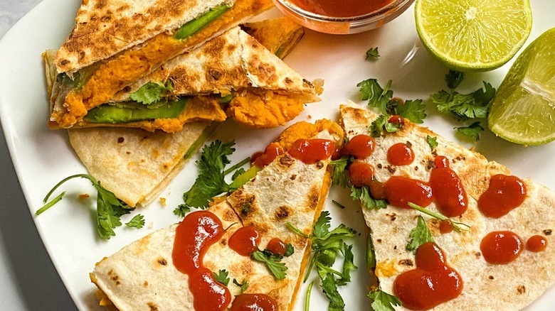 tortillas with sweet potatoes and limes