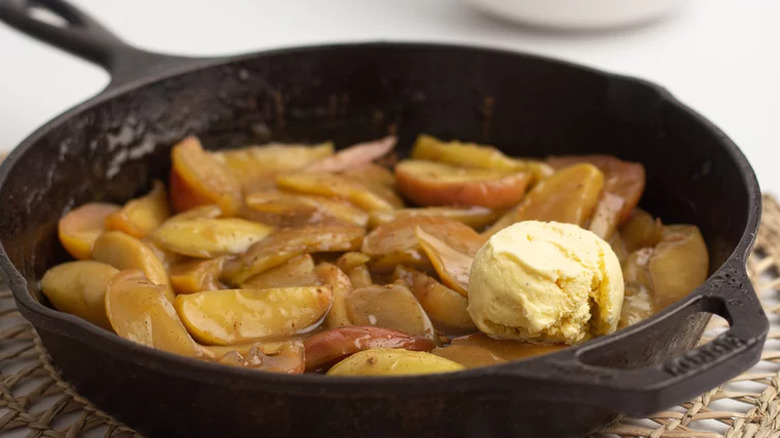 Cast iron skillet fried apples