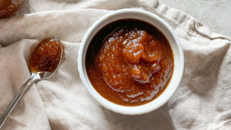 dark brown apple butter