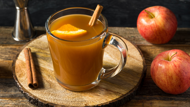 hot apple cider cinnamon stick