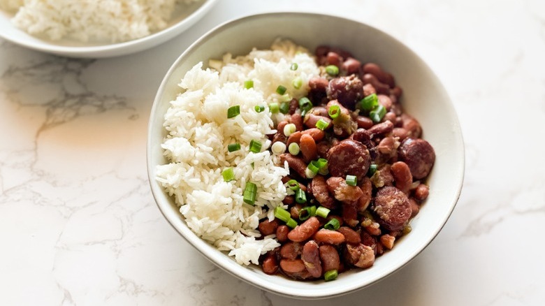 bowl of red beans and rice