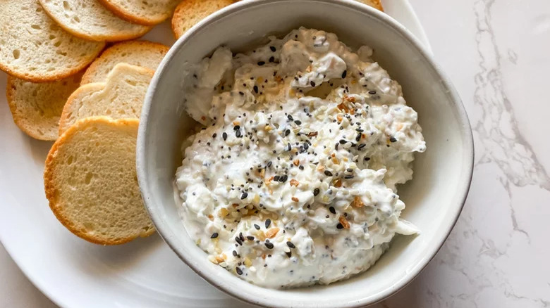 Bagel Dip and bagel chips