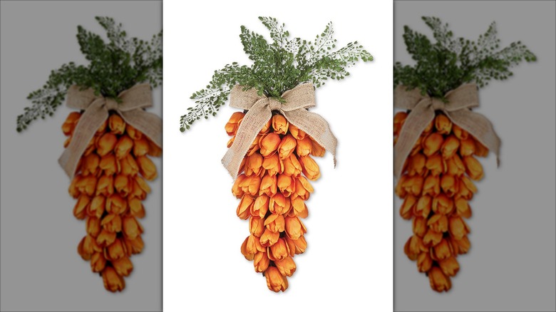 Carrot-shaped flower wreath