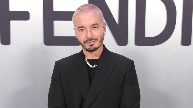 J Balvin wearing black