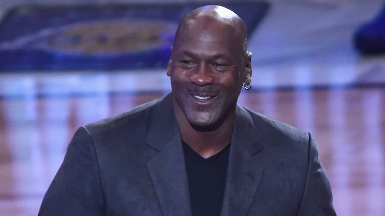 Michael Jordan wearing an earring