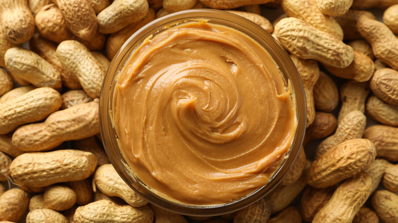 peanuts and peanut butter bowl