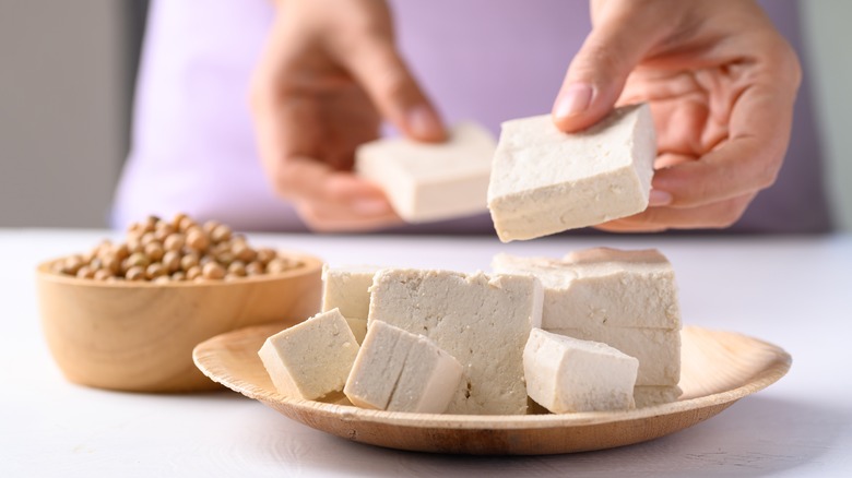 chunks of tofu