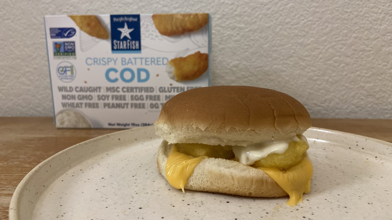 Starfish cod with sandwich