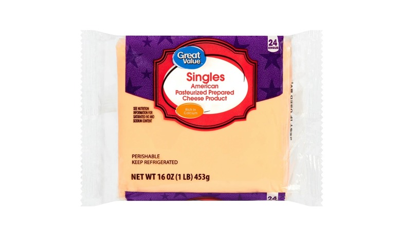 Great Value American Cheese product 