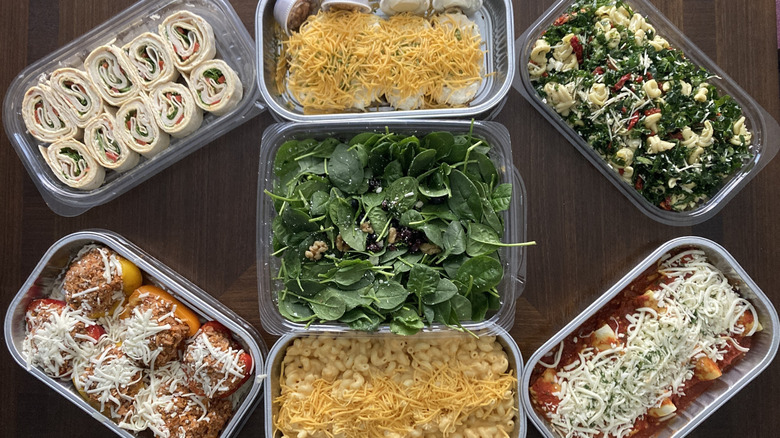 Arrangement of Sam's Club prepared meals