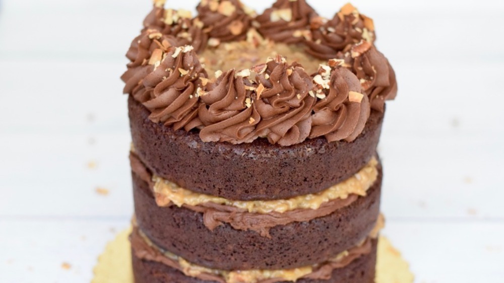 homemade German chocolate cake