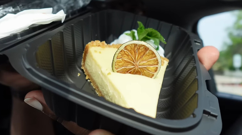 Key lime pie in box