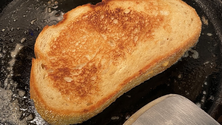 grilled cheese in a pan