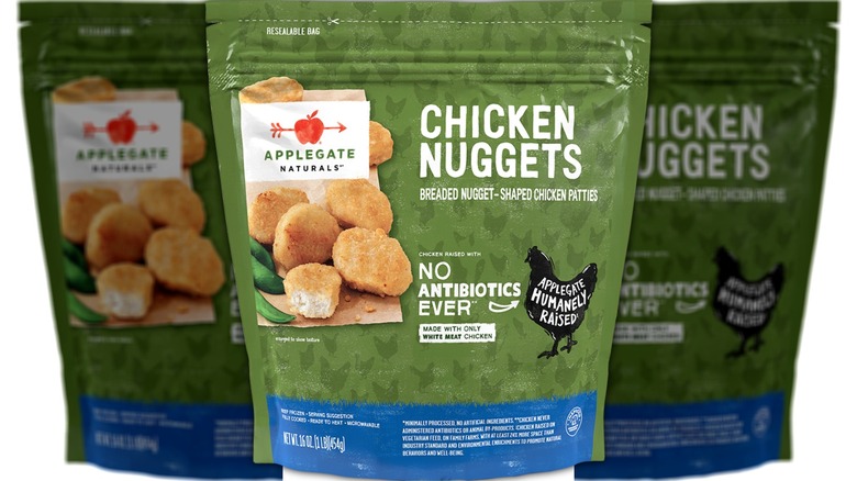 green bag of chicken nuggets