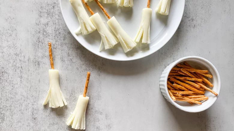 Cheese and Pretzel Broomsticks