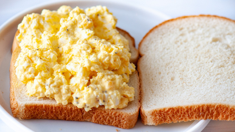 full-size egg salad sandwich