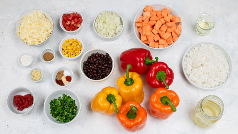 enchilada-stuffed peppers ingredients