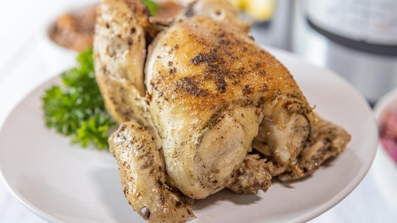 cornish game hen with parsley