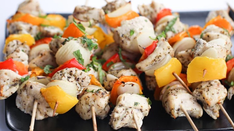 Delicious Chicken Tortellini Skewers - An Easy, Healthy Meal - Just Plain  Cooking