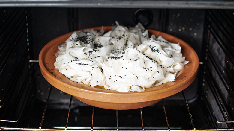 tagine pot pie in oven