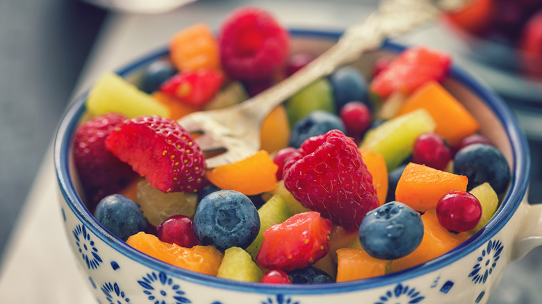 fruit salad in bowl