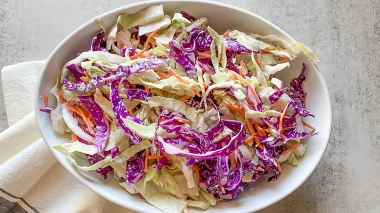 coleslaw green and red cabbage