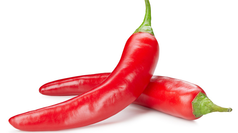 Close-up of red chili peppers